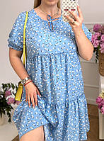 Жіноче ніжне літнє плаття із софту рр.50-52, 54-56, 58-60, 62-64, фото 7