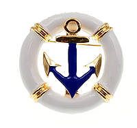 Морская брошь брошка- кулон подвеска море моряк штурвал якорь подарок моряку капитан