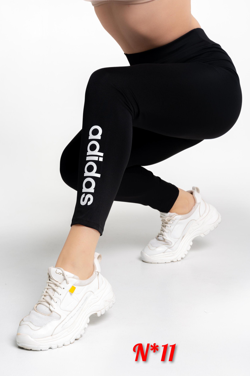 Лосини жіночі з написом ADIDAS, мікродайвінг Україна. Розмір 42, 44, 46 ,48, 50