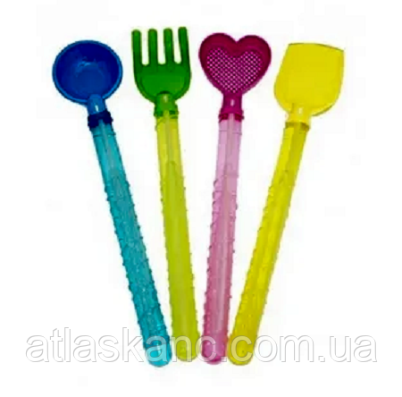 Іграшка Мильні бульбашки лопатка, граблі, сито 27 см 2689В, фото 1