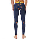 Чоловічі легінси Tauwell темно-сині з помаранчевим поясом, фото 2