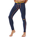 Чоловічі легінси Tauwell темно-сині з помаранчевим поясом, фото 5