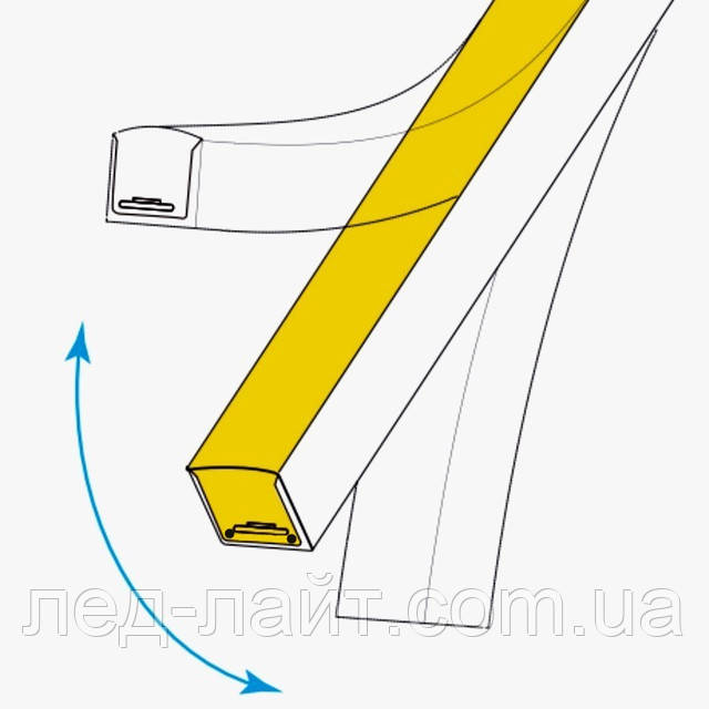 гибкий светодиодный неон 24в вертикального изгиба