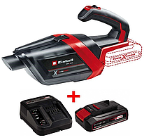 EHA Потужний пилосос акумуляторний Einhell TE-HV 18/06 Li - Solo : з АКБ 18V 2,5 Ah+ЗП, всмоктування до 72 мБар, контейнер 0,6 л