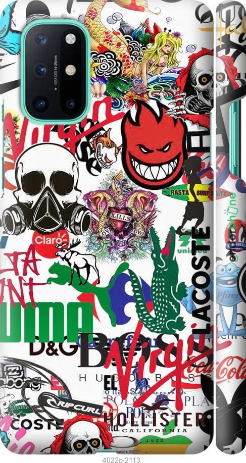 Чохол на OnePlus 8T Many different logos "4022m-2113-1852"