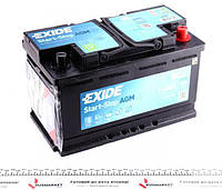 Аккумуляторная батарея 80Ah/800A (315x175x190/+R/B13) (Start-Stop AGM) EK800