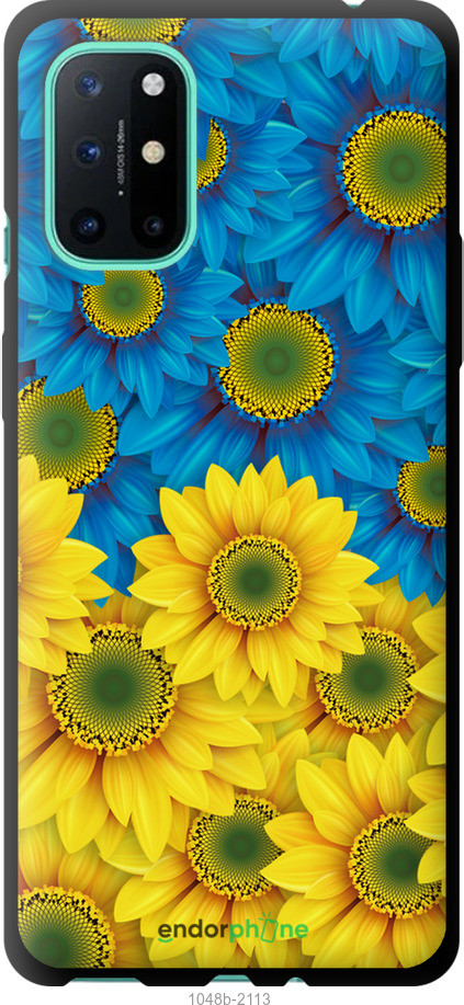 Чохол на OnePlus 8T Жовто-блакитні квіти "1048b-2113-1852"