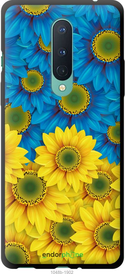 Чохол на OnePlus 8 Жовто-блакитні квіти "1048b-1902-1852"