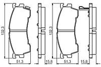 Колодки тормозные (передние) Mazda 626 IV/V 91-02/MX-6 92-97 0986495265