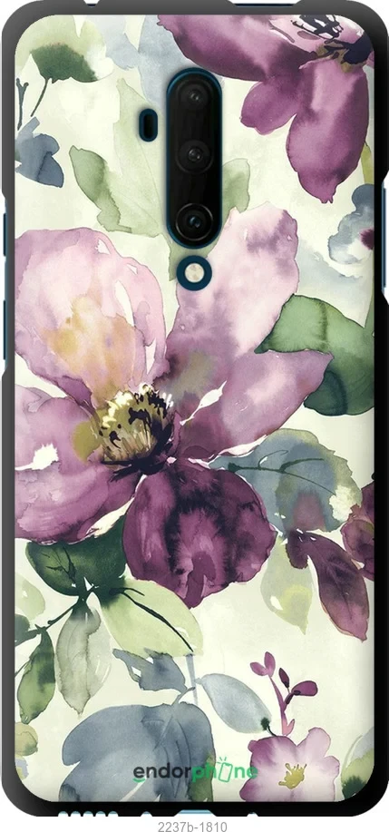 Чохол на OnePlus 7T Pro Квіти аквареллю "2237b-1810-1852"