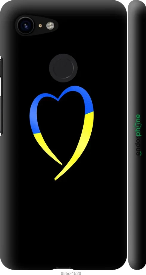Чохол на Google Pixel 3 Жовто-блакитне серце "885m-1528-1852"
