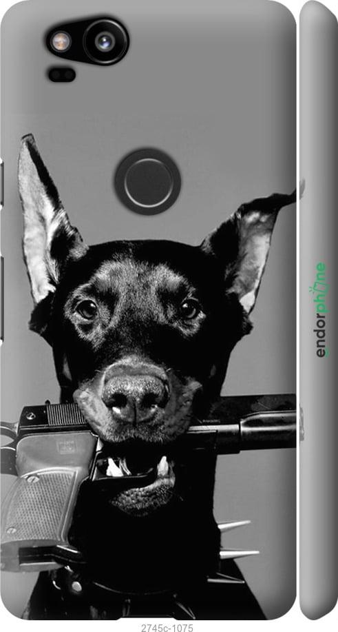 Чохол на Google Pixel 2 Доберман "2745m-1075-1852"