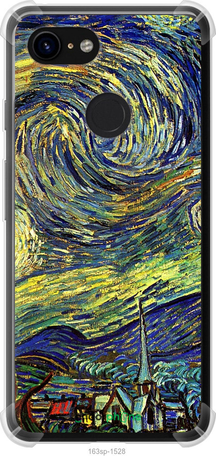 Чохол на Google Pixel 3 Вінсент Ван Гог. Зоряна ніч "163sp-1528-1852"