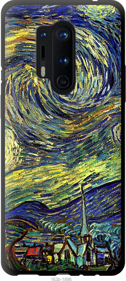 Чохол на OnePlus 8 Pro Вінсент Ван Гог. Зоряна ніч "163b-1896-1852"