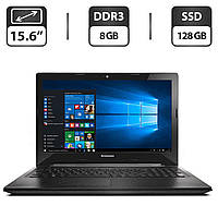 Ноутбук Б-класс Lenovo G50-70/15.6"/Core i3-4010U 2 ядра 1.7GHz/8GB DDR3/128 GB SSD /HD Graphics 4400/Webcam