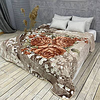 Плед на ліжко стрижений Півонії Cірі 3,5кг 200х240