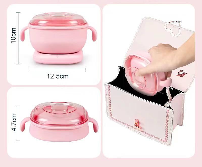 Воскоплав силіконовий 400 мл, компактний і переносний, Рожевый, фото 1