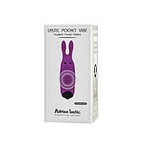 Віброкуля Adrien Lastic Pocket Vibe Rabbit Purple зі стимулювальними вушками, Фиолетовый - AD33483, фото 5