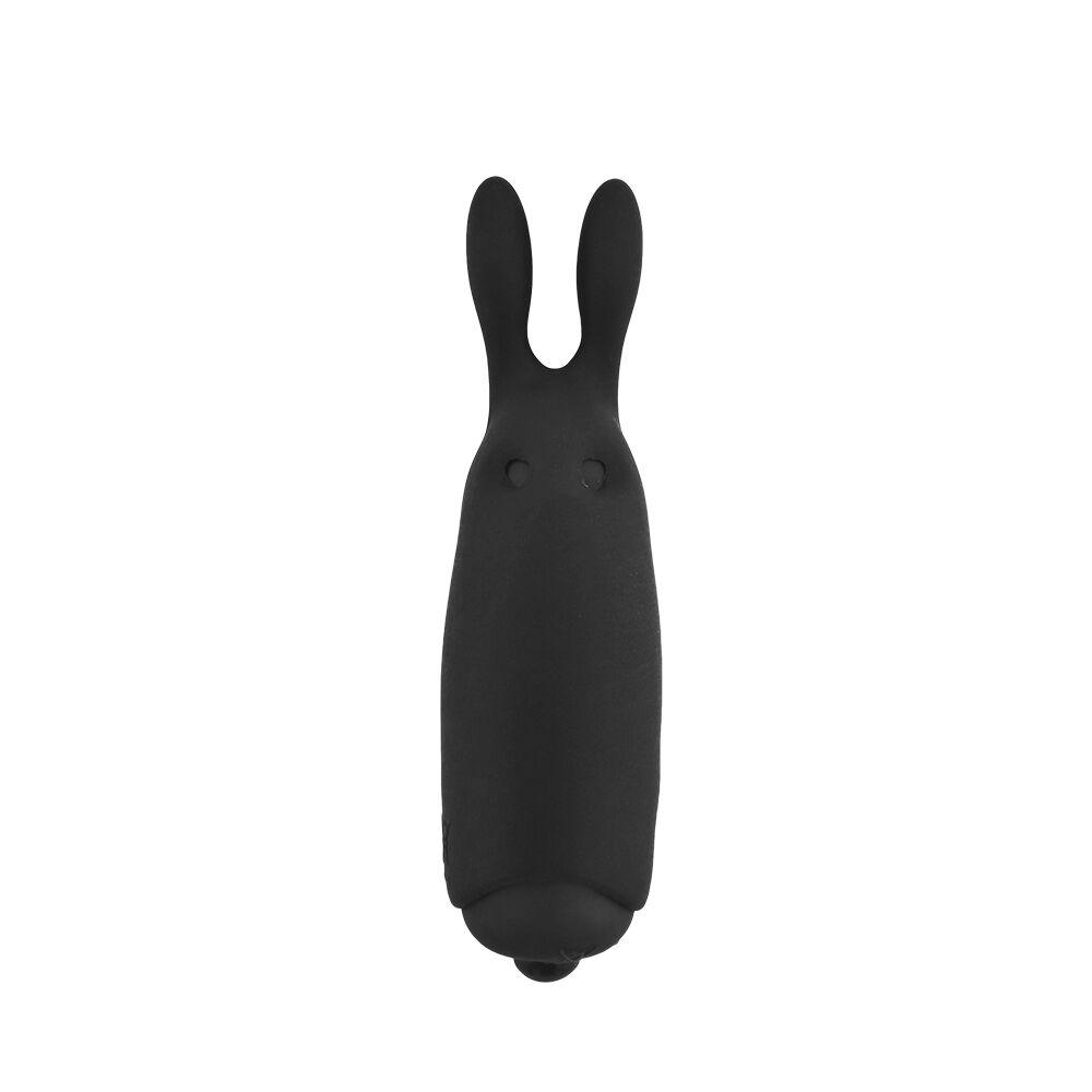 Віброкуля Adrien Lastic Pocket Vibe Rabbit Black зі стимулювальними вушками, Черный - AD33499, фото 1