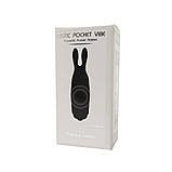 Віброкуля Adrien Lastic Pocket Vibe Rabbit Black зі стимулювальними вушками, Черный - AD33499, фото 5