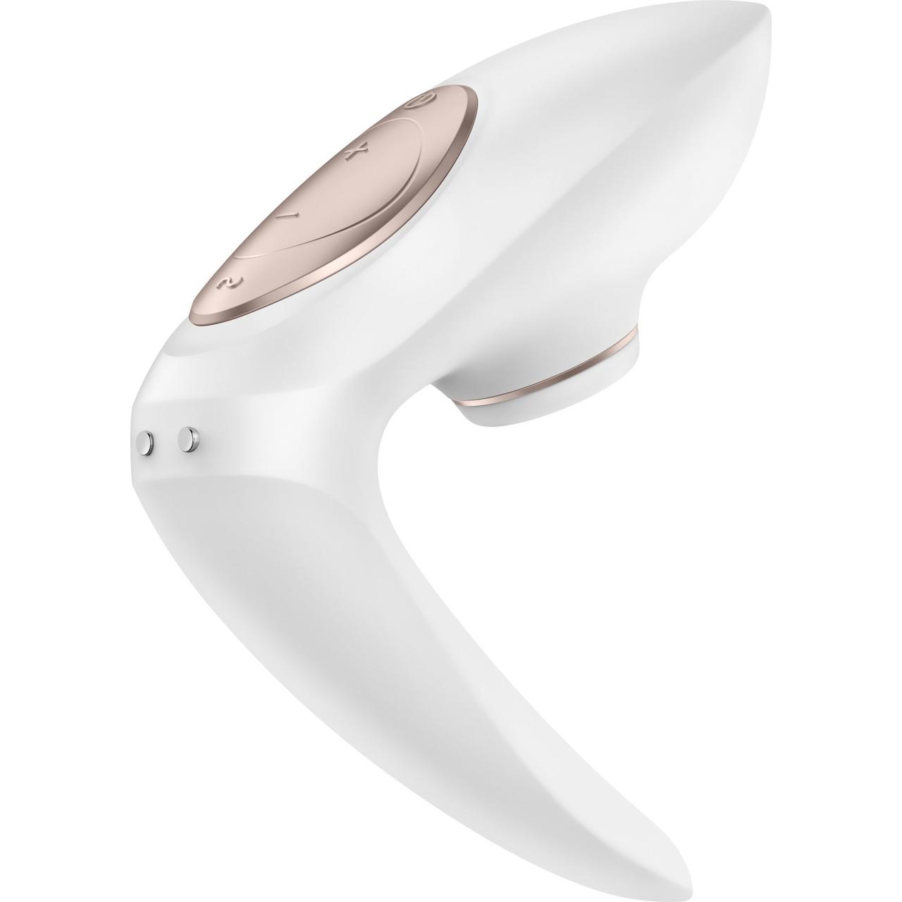 Вакуумний вібратор для пар Satisfyer Pro 4 Couples можна використовувати для сексу у парі, Білий - SO1827, фото 1