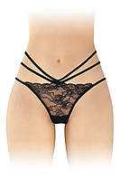 Трусики з відкритою попкою Fashion Secret Nadia Black - SO4061