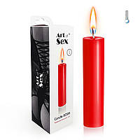 Червона воскова свічка Art of Sex size M 15 см низькотемпературна - SO5957