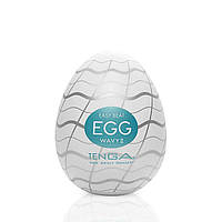 Мастурбатор-яйце Tenga Egg Wavy II з подвійним хвилястим рельєфом - SO5487