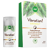 Рідкий вібратор Intt Vibration Coconut Vegan (15 мл), дуже смачний, діє до 30 хвилин - SO5972