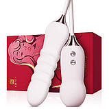 Пульсатор з вакуумним стимулятором KISTOY Cathy White на гнучкому з'єднанні - SO6037, фото 2