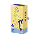 Вакуумний стимулятор з вібрацією Satisfyer Dual Kiss Wine Red - SO6115, фото 5