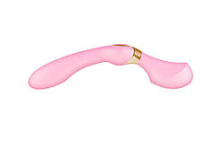 Вібромасажер Shunga Zoa Light Pink, двосторонній, Рожевий - SO6913