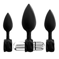 Набір анальних вібропробок Bathmate Anal Training Plugs VIBE, діаметр 2,5 см - 3,1см - 3,8см - SO3360