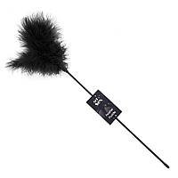 Лоскітка з пером індика Art of Sex – Feather Paddle, чорна - SO6616