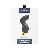 Вакуумний кліторальний стимулятор Svakom Pulse Pure Navy Blue, 5 режимів, 5 інтенсивностей у кожному - SO6994, фото 8