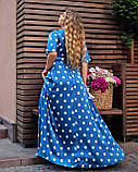Жіноче довге літнє плаття Тканина шовк Розміри 50-52,54-56,58-60,62-64, фото 4