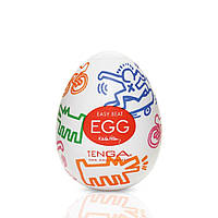 Мастурбатор-яйце Tenga Keith Haring Egg Street, Прозрачный - SO1649