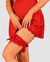 (SALE) Ажурна підв’язка Obsessive Amor Cherris garter, red - SO7684