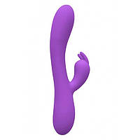 Вібратор-кролик Wooomy Gili-Gili Vibrator with Heat Purple, відросток з вушками, підігрів до 40°С, Фиолетовый - SO7412