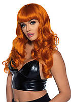 Хвиляста перука Leg Avenue Misfit Long Wavy Wig Ginger, довга, реалістичний вигляд, 61 см - SO8012