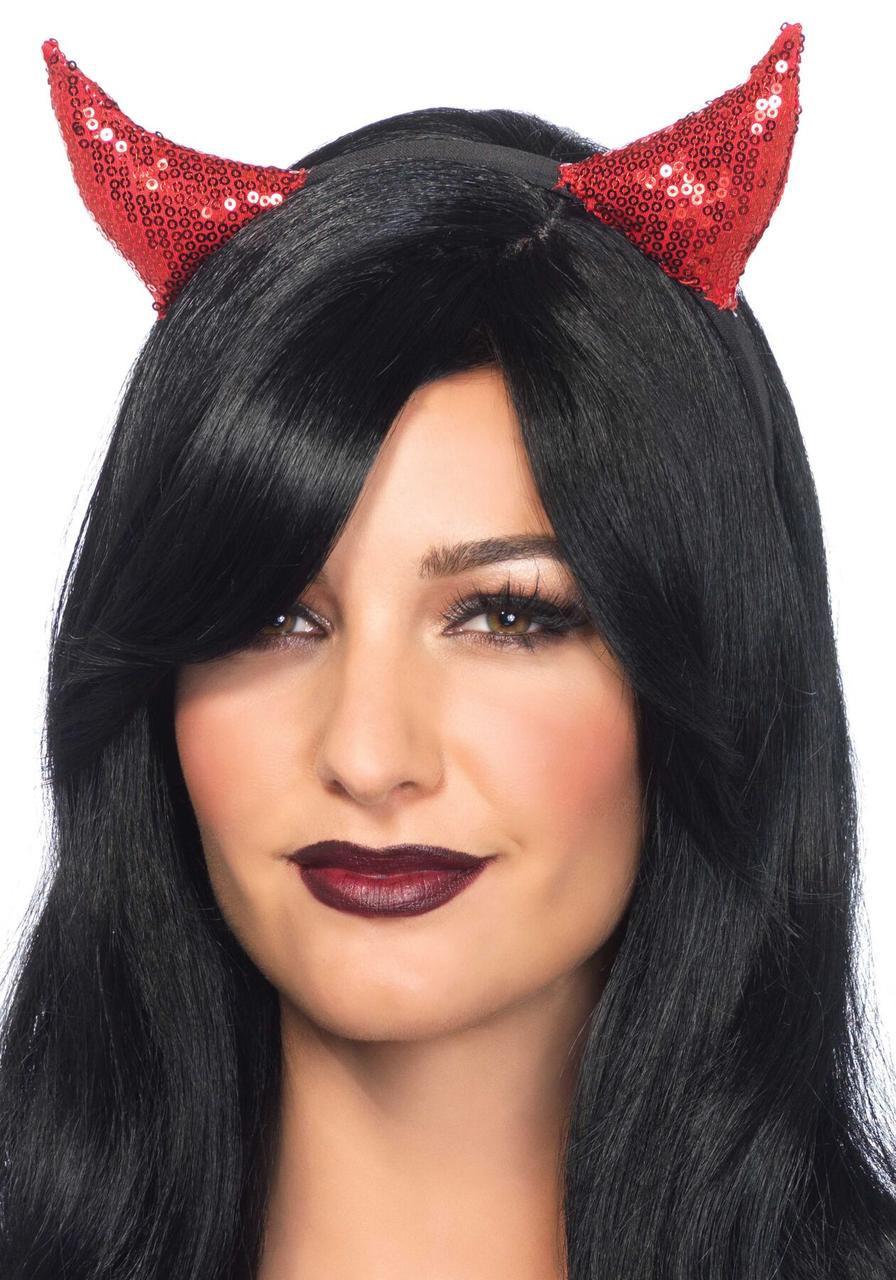 Диявольські ріжки з паєтками Leg Avenue Sequin devil horns - SO7951, фото 1