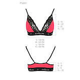 Еластичний топ з мереживом Passion PS001 TOP L, red-black - SO4183, фото 5