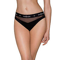 Трусики з прозорою вставкою Passion PS006 PANTIES M, black - SO4232