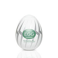 Мастурбатор-яйце Tenga Egg Thunder (блискавка), Білий - E23732