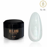 Гель №06 із шиммером Shimmer Builder Gel Milano, 30 мл