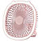 Портативний вентилятор з LED підсвічуванням (19,5х19,5см), Рожевий / Міні вентилятор настільний та підвісний, фото 3