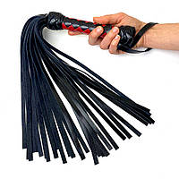 Флогер маленький / мартинет, 30 хвостів по 35 см, колір чорно-червоний - SO5218