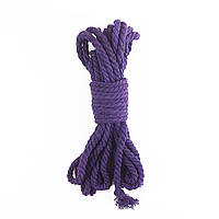 Бавовняна мотузка BDSM 8 метрів, 6 мм, колір лаванда - SO5213