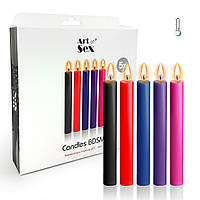 Набір воскових свічок Art of Sex Thin 16 см (5 шт), низькотемпературні, тонкі - SO5962