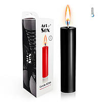 Чорна свічка воскова Art of Sex size M 15 см низькотемпературна - SO5956